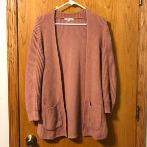 Madewell dust pink cardigan
